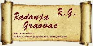 Radonja Graovac vizit kartica